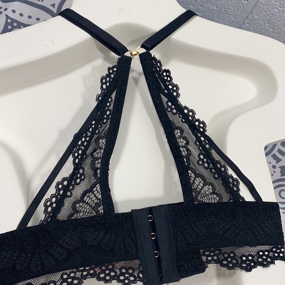 NWOT LA VIE EN ROSE lace and plaid bra​​​​​​​​​​​ - Picture 8 of 11